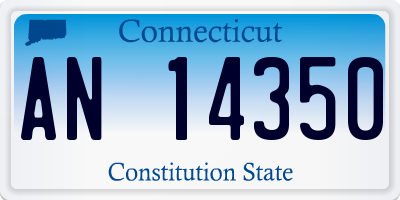 CT license plate AN14350