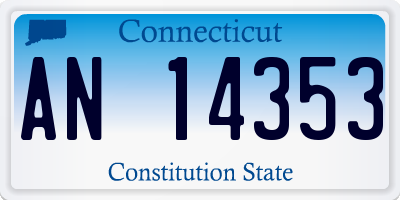 CT license plate AN14353