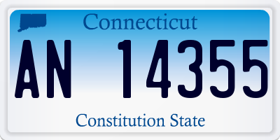 CT license plate AN14355