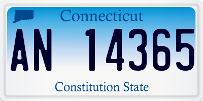 CT license plate AN14365