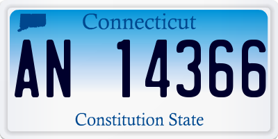 CT license plate AN14366