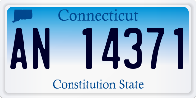CT license plate AN14371