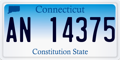CT license plate AN14375