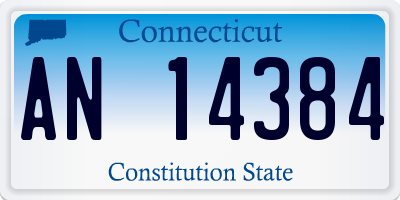 CT license plate AN14384