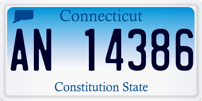 CT license plate AN14386