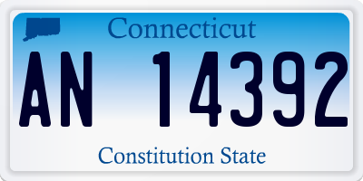 CT license plate AN14392
