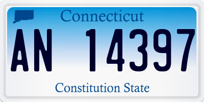 CT license plate AN14397