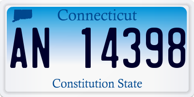 CT license plate AN14398