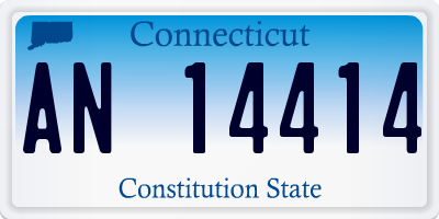 CT license plate AN14414