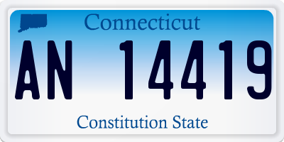 CT license plate AN14419