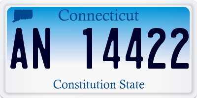 CT license plate AN14422