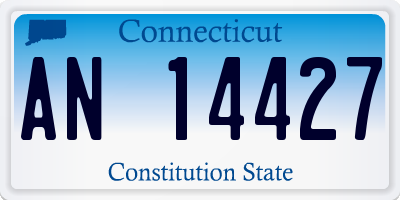 CT license plate AN14427