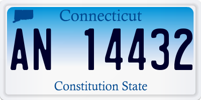 CT license plate AN14432