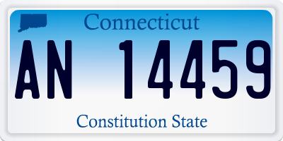 CT license plate AN14459