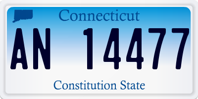 CT license plate AN14477