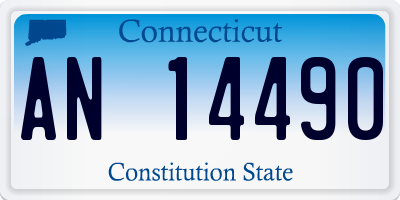 CT license plate AN14490