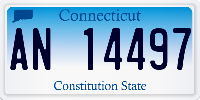 CT license plate AN14497