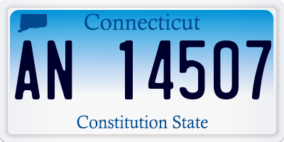 CT license plate AN14507