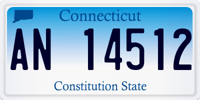 CT license plate AN14512