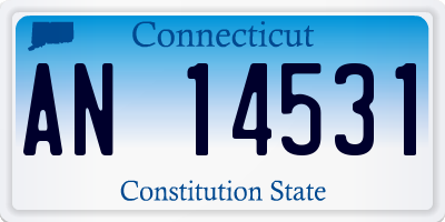 CT license plate AN14531
