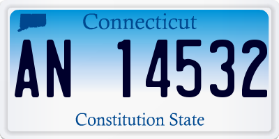 CT license plate AN14532