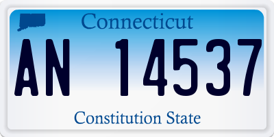 CT license plate AN14537