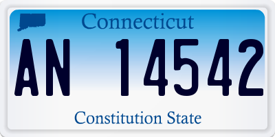 CT license plate AN14542