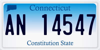 CT license plate AN14547