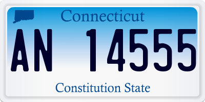 CT license plate AN14555