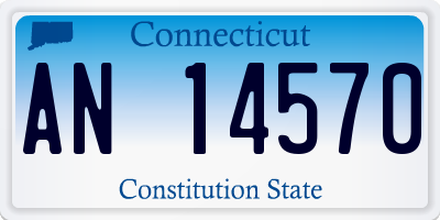 CT license plate AN14570