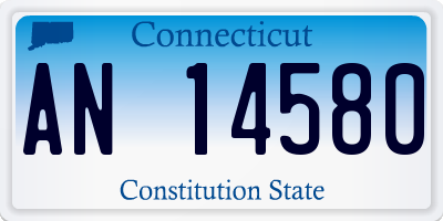 CT license plate AN14580