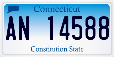 CT license plate AN14588