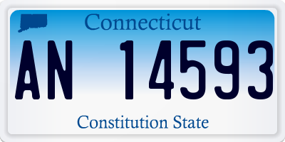 CT license plate AN14593