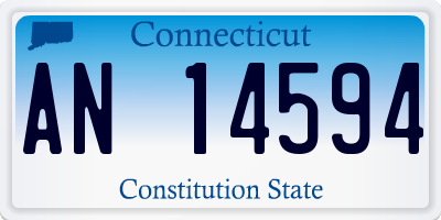 CT license plate AN14594