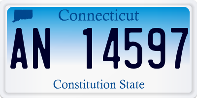 CT license plate AN14597