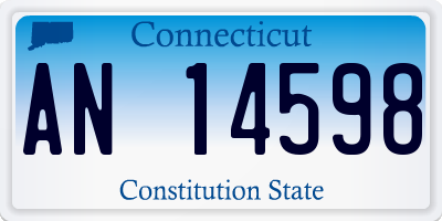 CT license plate AN14598