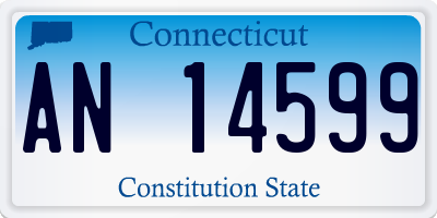 CT license plate AN14599
