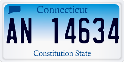 CT license plate AN14634