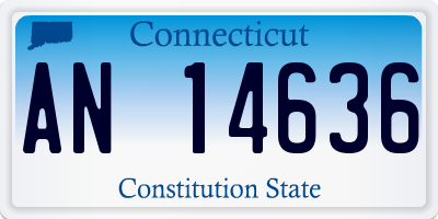 CT license plate AN14636