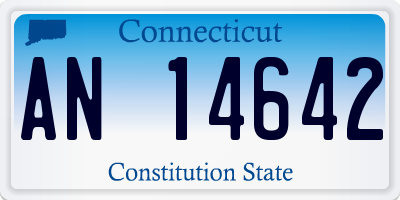 CT license plate AN14642
