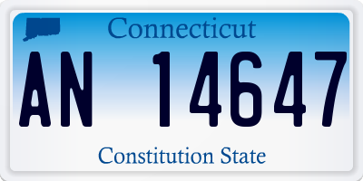CT license plate AN14647