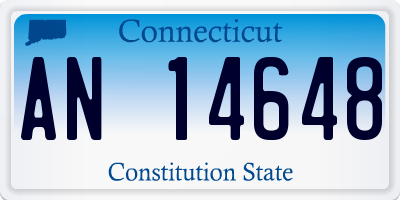 CT license plate AN14648