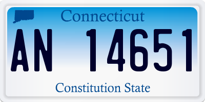 CT license plate AN14651