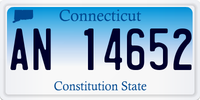 CT license plate AN14652