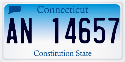 CT license plate AN14657