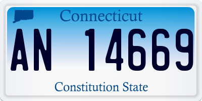 CT license plate AN14669