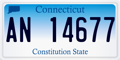 CT license plate AN14677