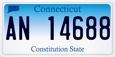 CT license plate AN14688