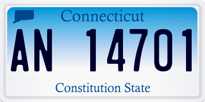 CT license plate AN14701