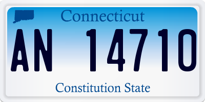CT license plate AN14710